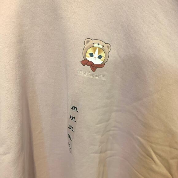 Mofusand x Uniqlo Collab Printed Embroidered Sweatshirt in Pink XXL - Picture 4 of 8